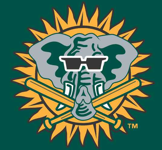 Oakland Athletics 1999-2006 Batting Practice Logo vinyl decal